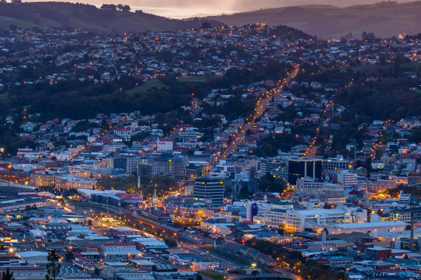 Dunedin Cityscape At Night